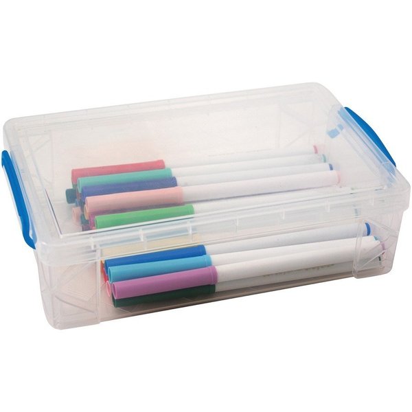 Advantus Large Pencil Box, Clear AVT37539